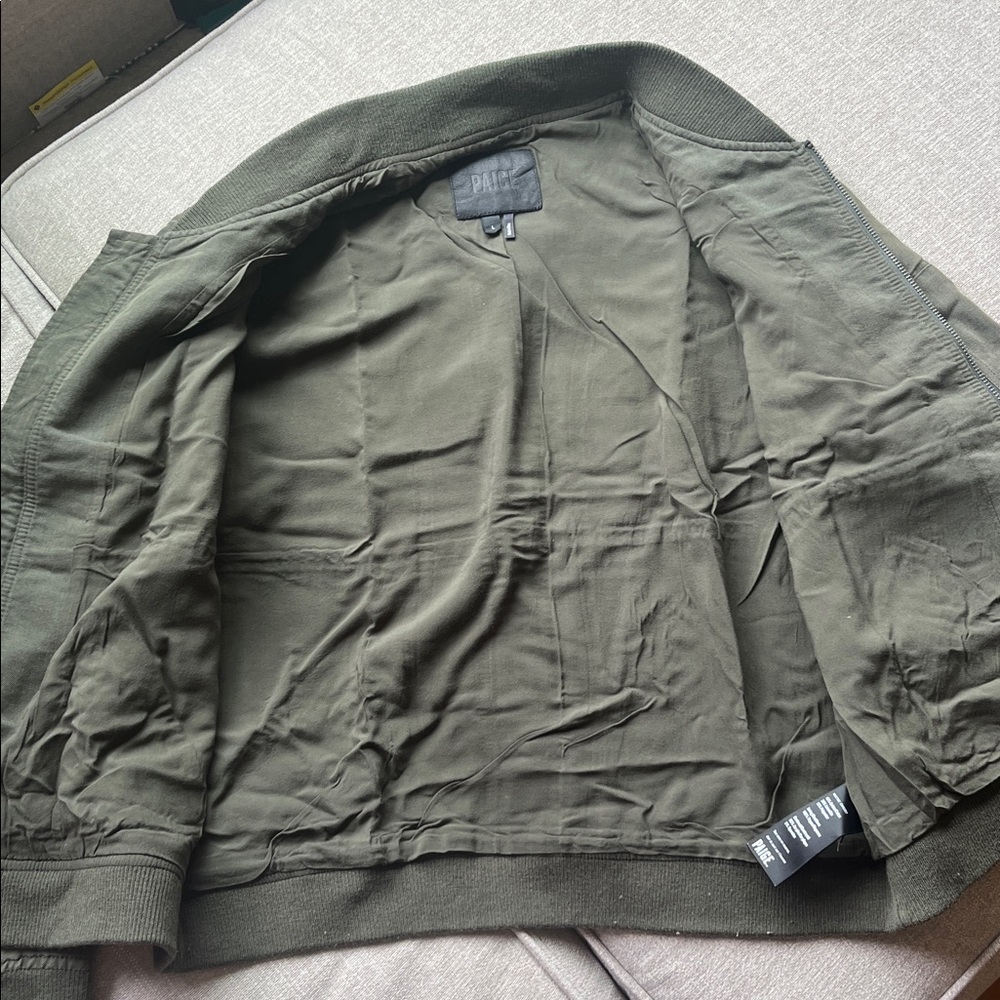 PAIGE Olive Utility Bomber Jacket - Picture 3 of 5